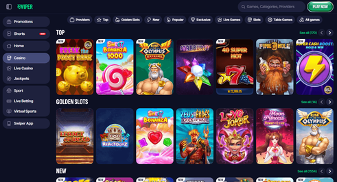 swiper casino Gameplay